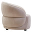 Hamilton Interiors Living Darla Stone Velvet Curved Chair House of Isabella UK