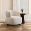 Hamilton Interiors Living Dasha Ivory Textured Curved Chair House of Isabella UK
