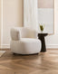 Hamilton Interiors Living Dasha Ivory Textured Curved Chair House of Isabella UK