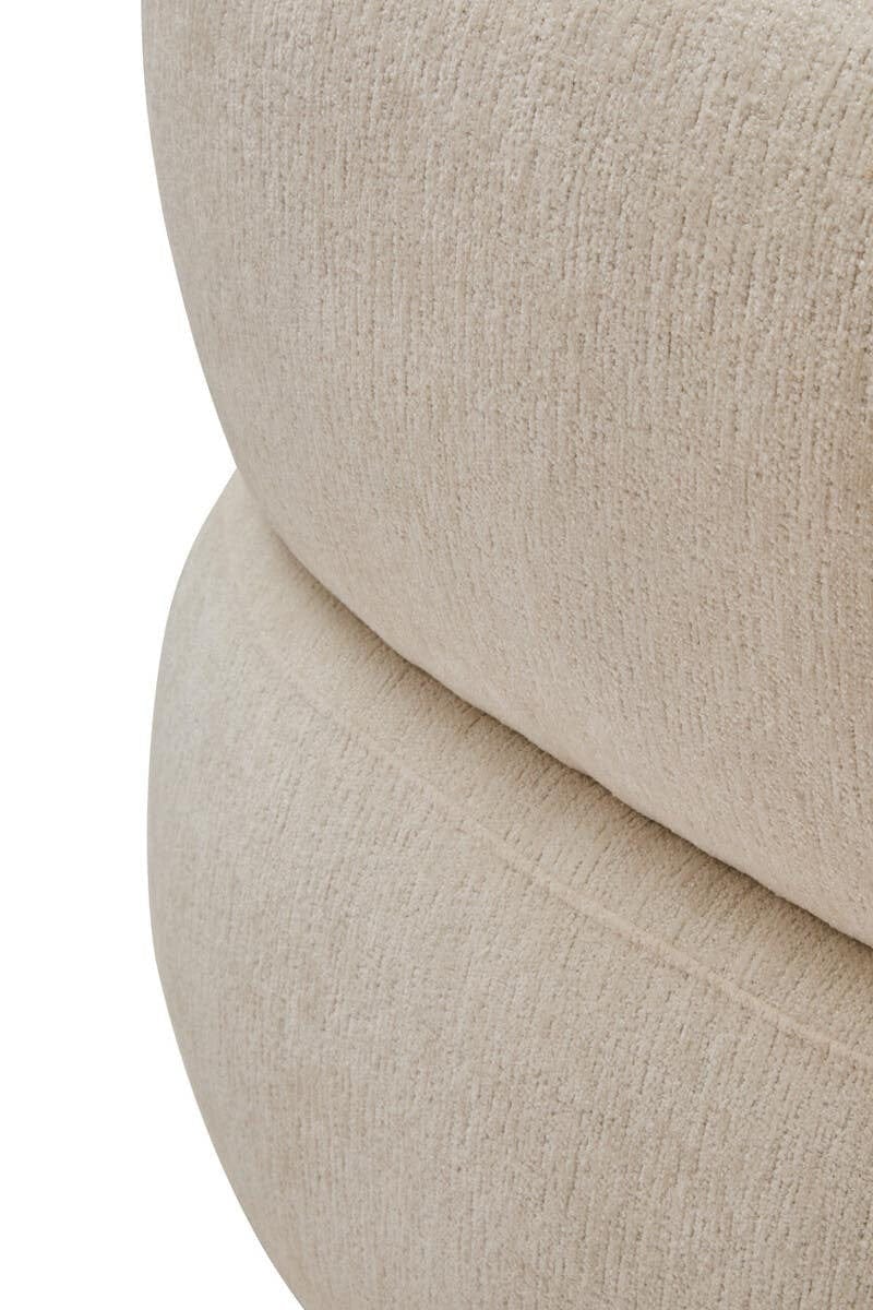 Hamilton Interiors Living Dasha Ivory Textured Curved Chair House of Isabella UK