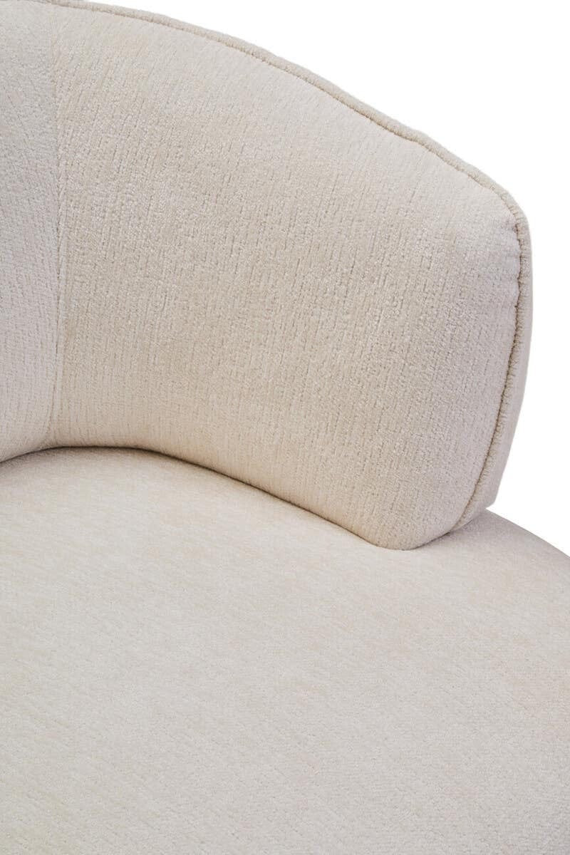 Hamilton Interiors Living Dasha Ivory Textured Curved Chair House of Isabella UK