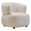 Hamilton Interiors Living Dasha Ivory Textured Curved Chair House of Isabella UK