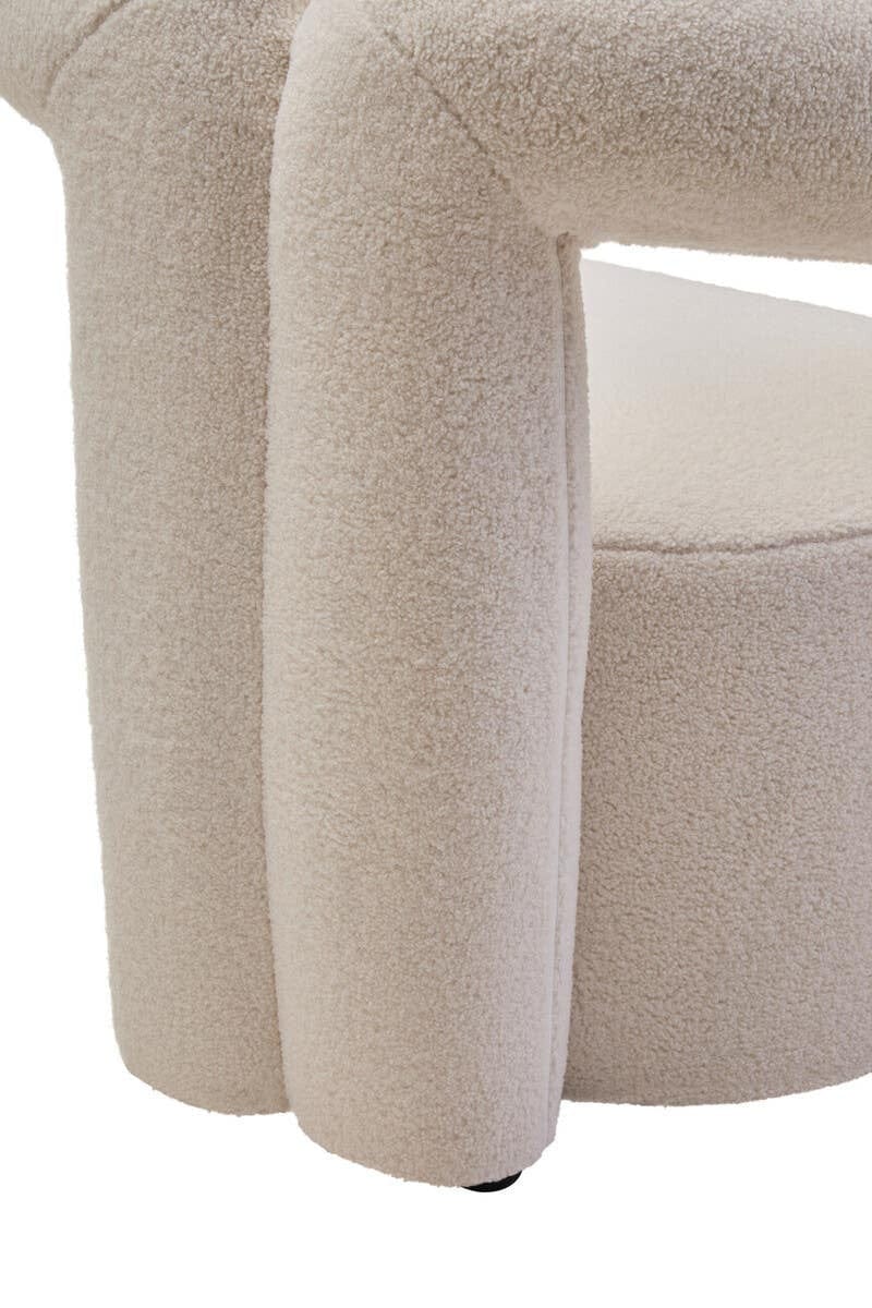 Hamilton Interiors Living Davina Ivory Boucle Statement Chair House of Isabella UK