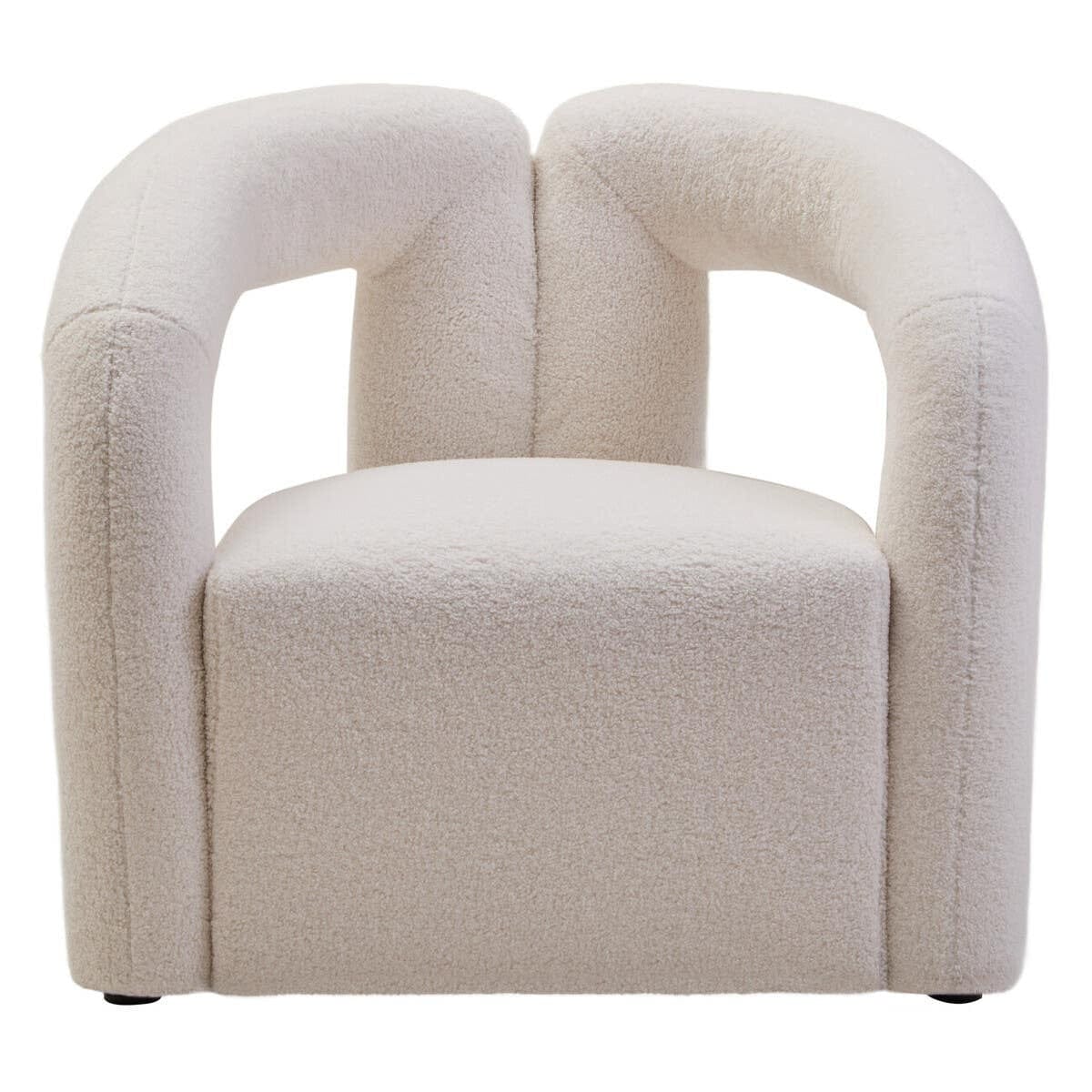 Hamilton Interiors Living Davina Ivory Boucle Statement Chair House of Isabella UK