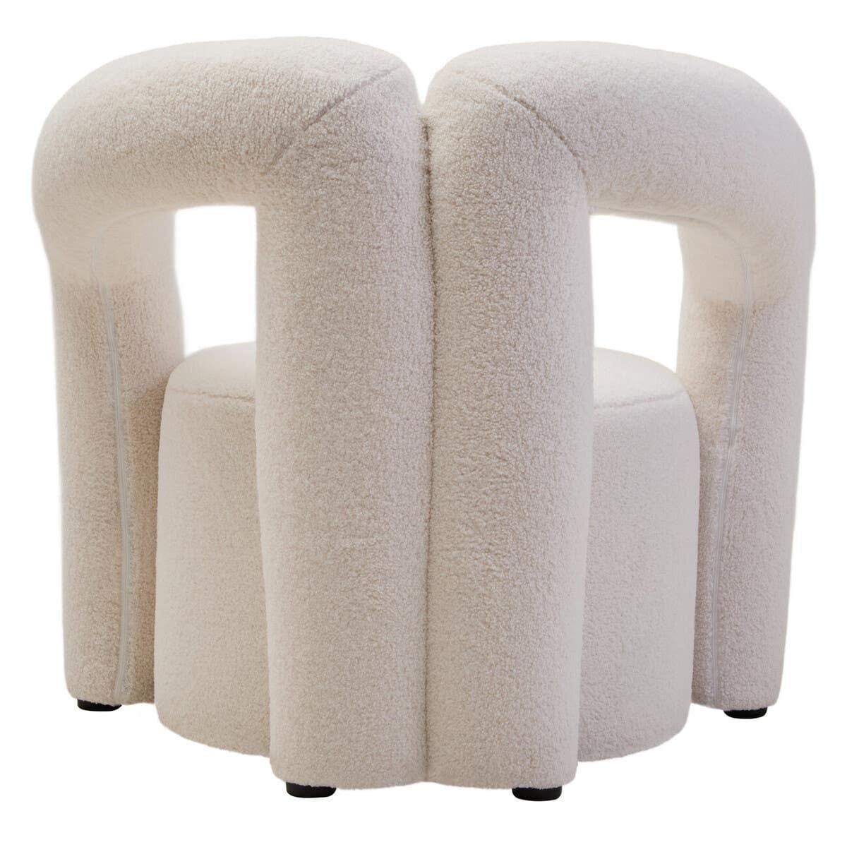 Hamilton Interiors Living Davina Ivory Boucle Statement Chair House of Isabella UK