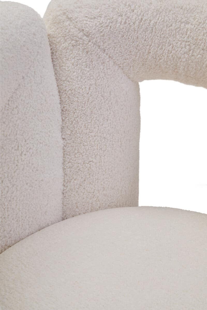 Hamilton Interiors Living Davina Ivory Boucle Statement Chair House of Isabella UK