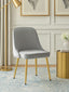Hamilton Interiors Living Demi Grey Velvet Dining Chair House of Isabella UK