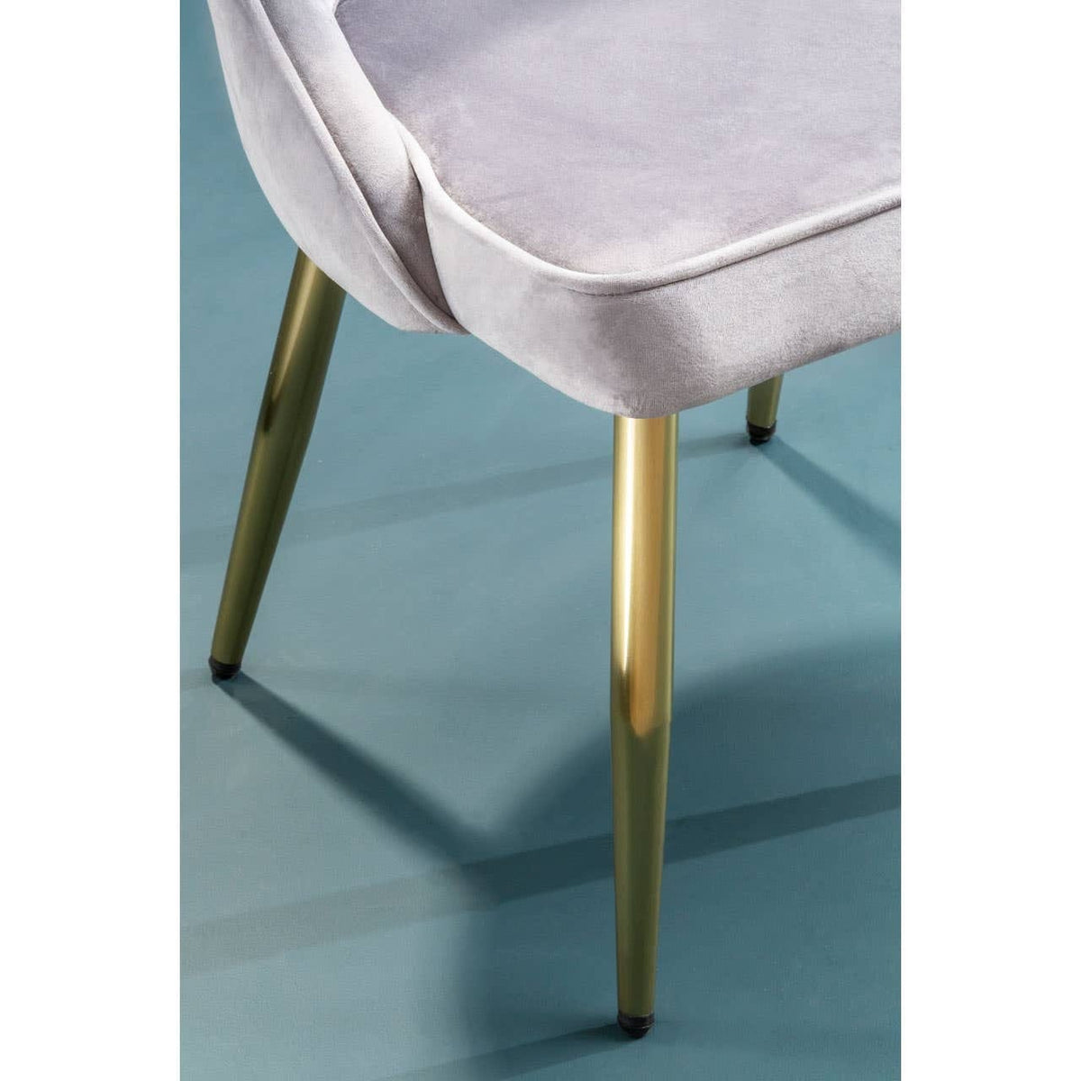 Hamilton Interiors Living Demi Grey Velvet Dining Chair House of Isabella UK