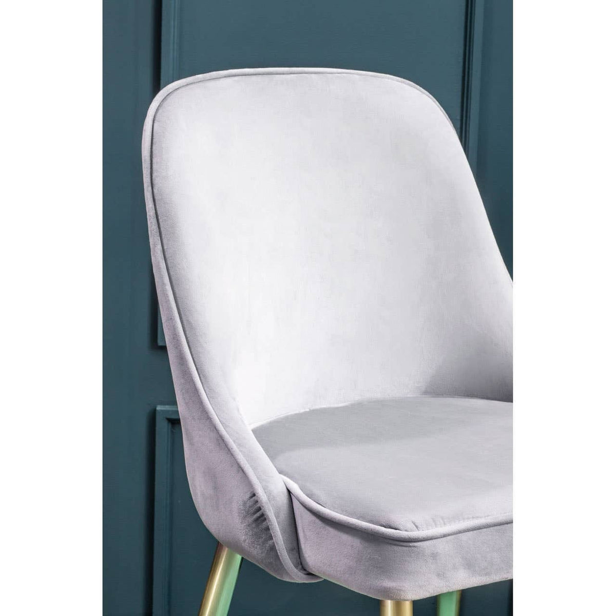 Hamilton Interiors Living Demi Grey Velvet Dining Chair House of Isabella UK
