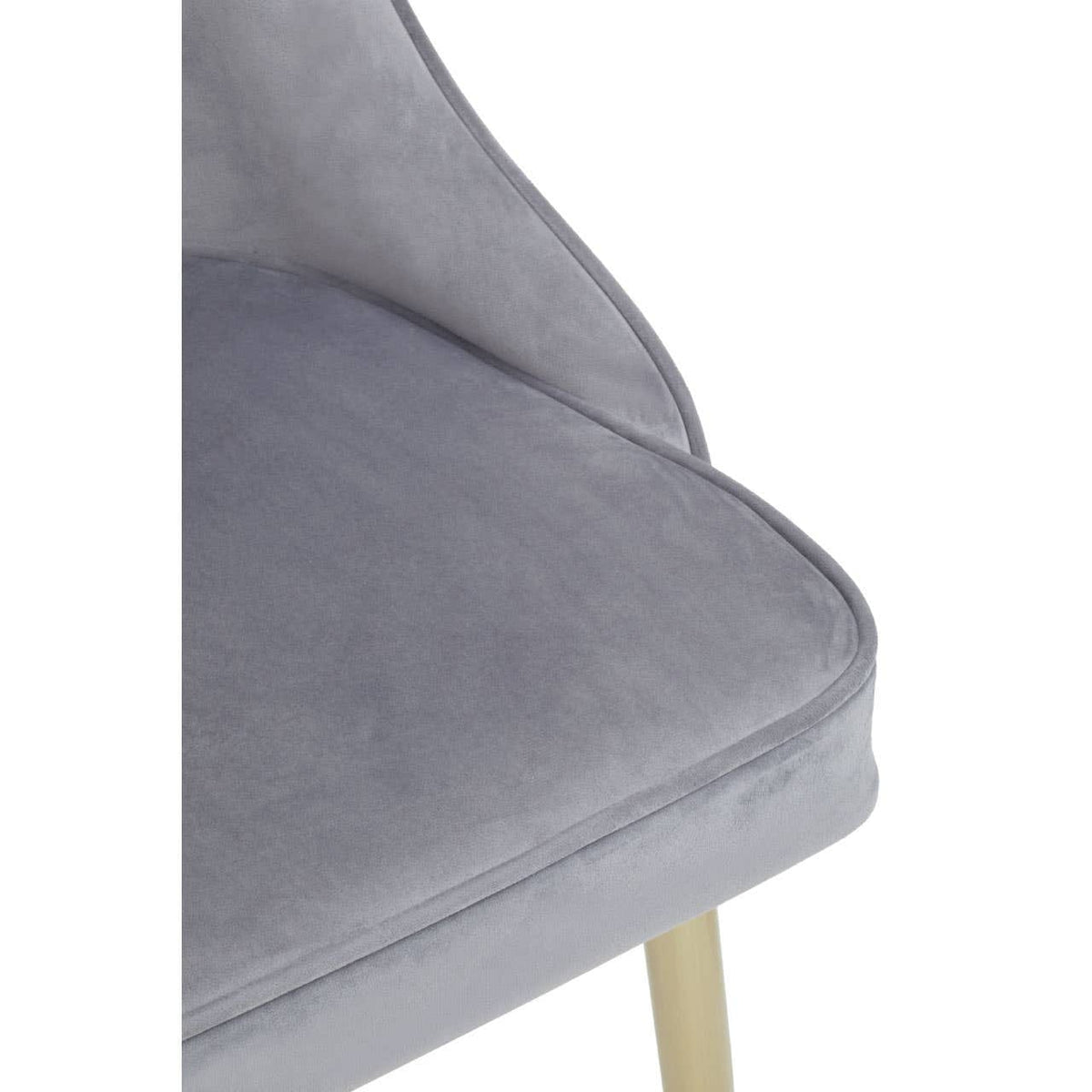 Hamilton Interiors Living Demi Grey Velvet Dining Chair House of Isabella UK