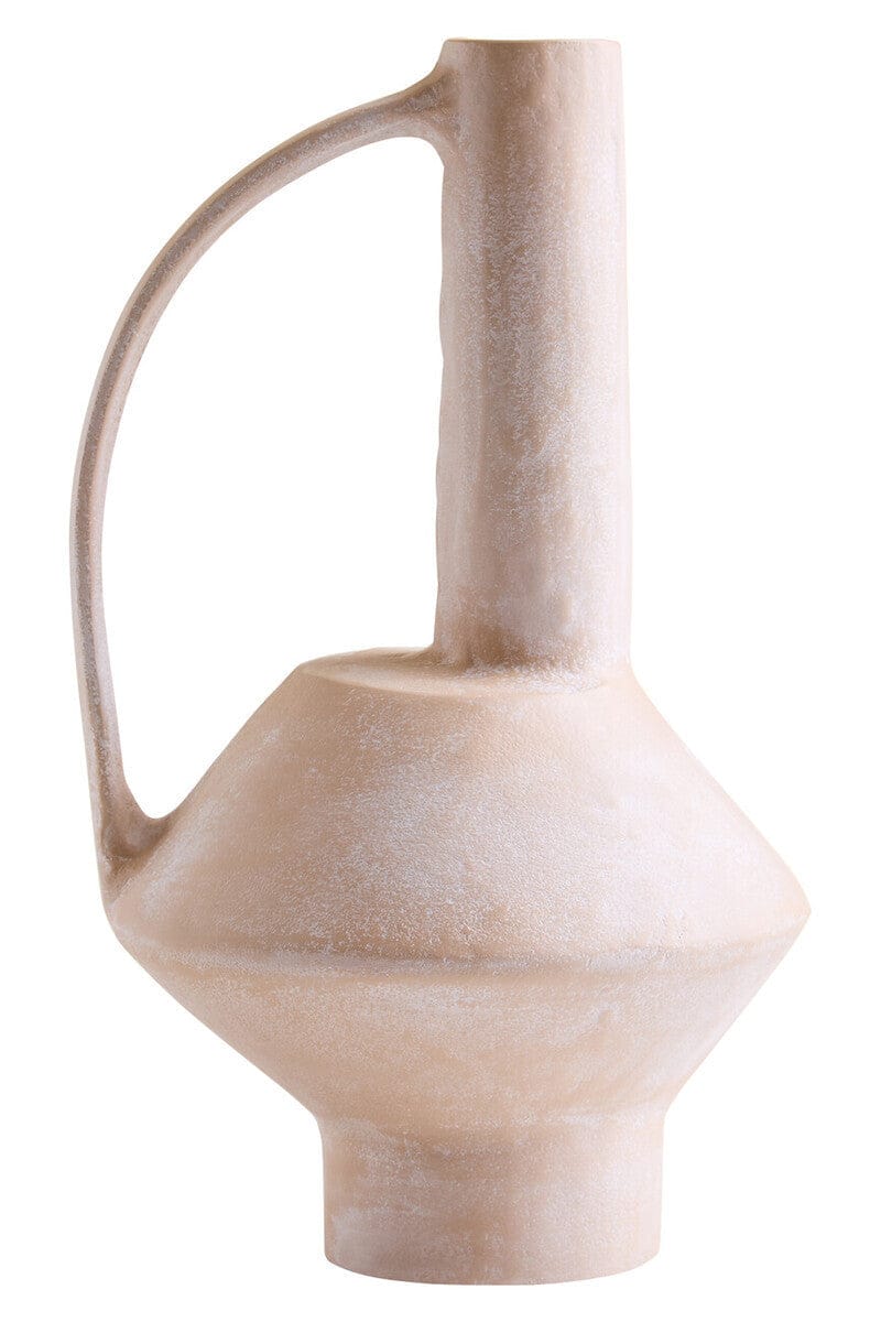 Hamilton Interiors Living Densita Large Textured Beige Whitewash Vase House of Isabella UK