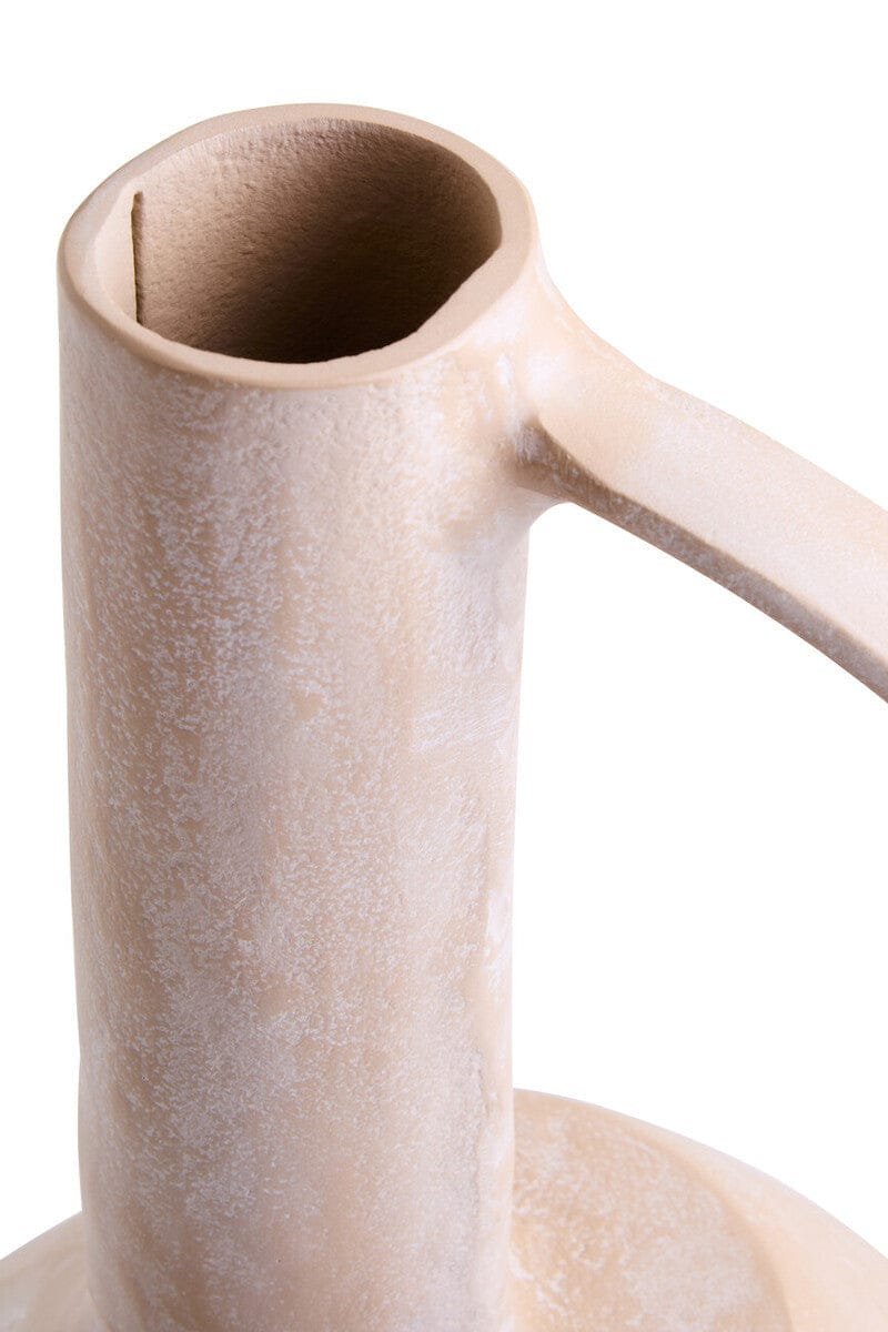 Hamilton Interiors Living Densita Large Textured Beige Whitewash Vase House of Isabella UK