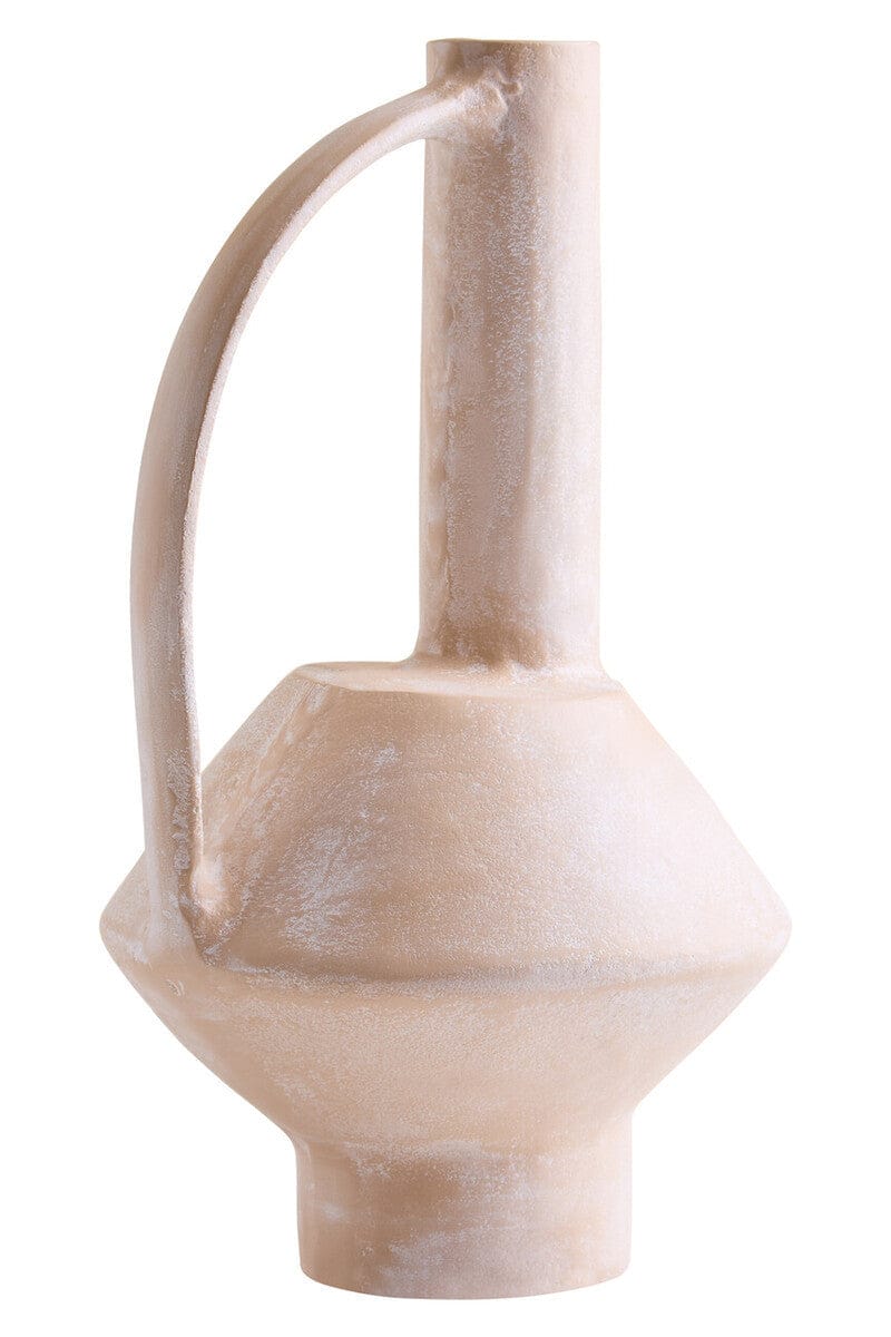 Hamilton Interiors Living Densita Large Textured Beige Whitewash Vase House of Isabella UK