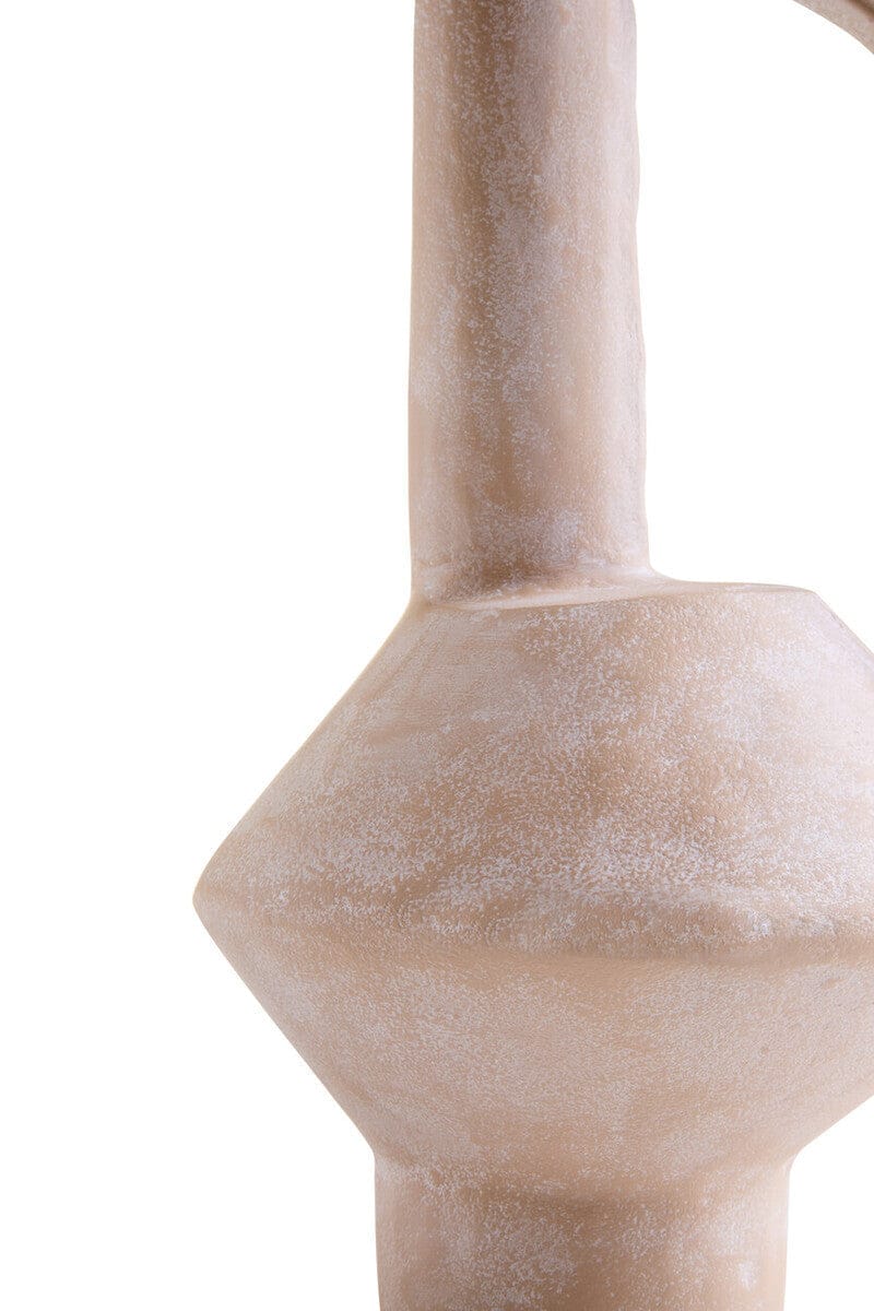Hamilton Interiors Living Densita Large Textured Beige Whitewash Vase House of Isabella UK