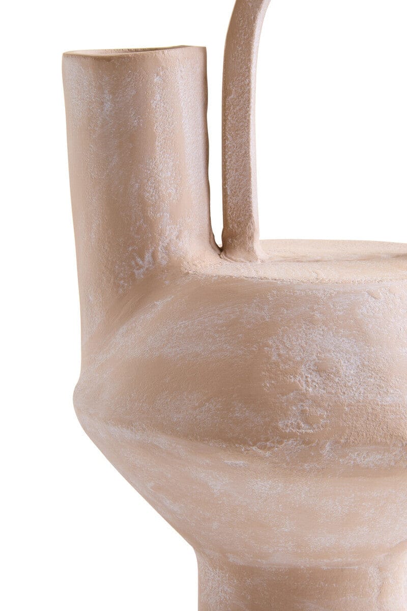 Hamilton Interiors Living Densita Small Textured Beige Whitewash Vase House of Isabella UK