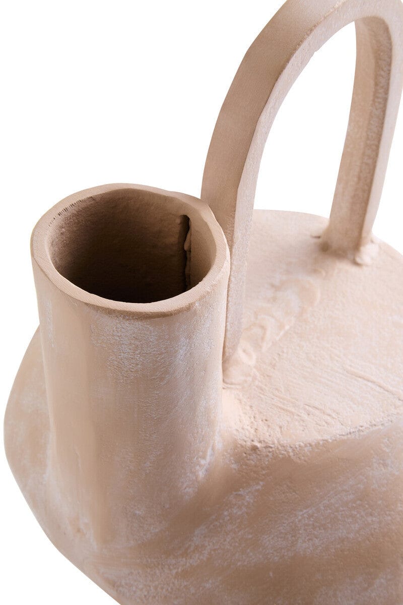 Hamilton Interiors Living Densita Small Textured Beige Whitewash Vase House of Isabella UK