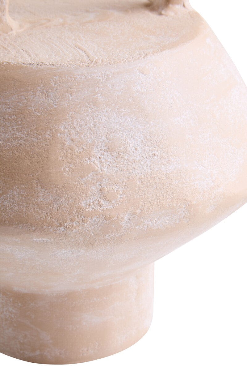 Hamilton Interiors Living Densita Small Textured Beige Whitewash Vase House of Isabella UK