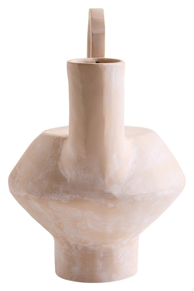 Hamilton Interiors Living Densita Small Textured Beige Whitewash Vase House of Isabella UK