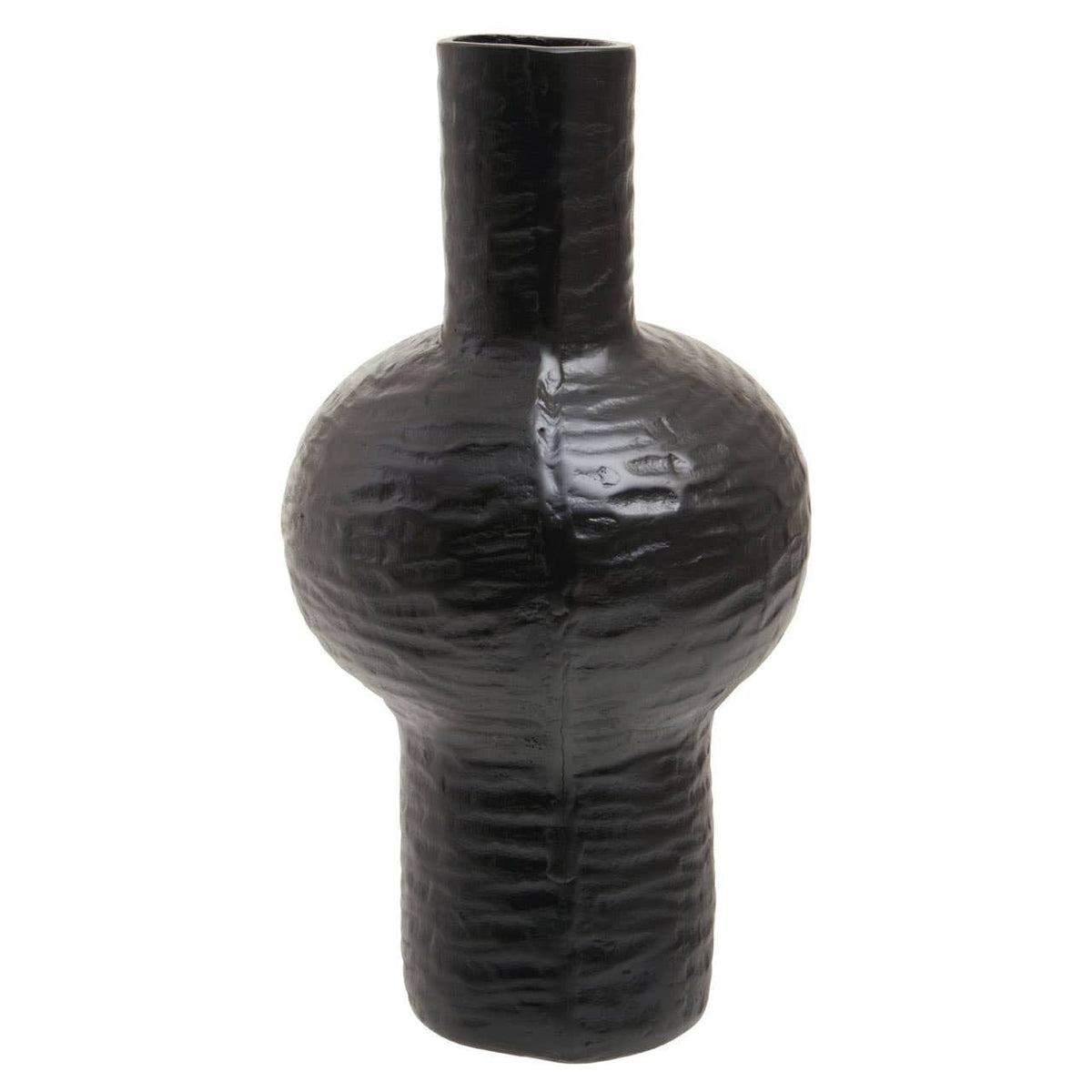 Hamilton Interiors Living Deomali Large Abstract Black Finish Vase House of Isabella UK