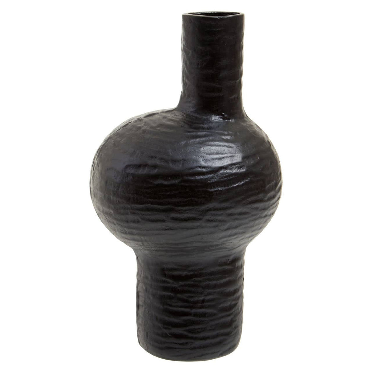Hamilton Interiors Living Deomali Large Abstract Black Finish Vase House of Isabella UK