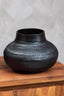 Hamilton Interiors Living Deomali Small Black Finish Vase House of Isabella UK