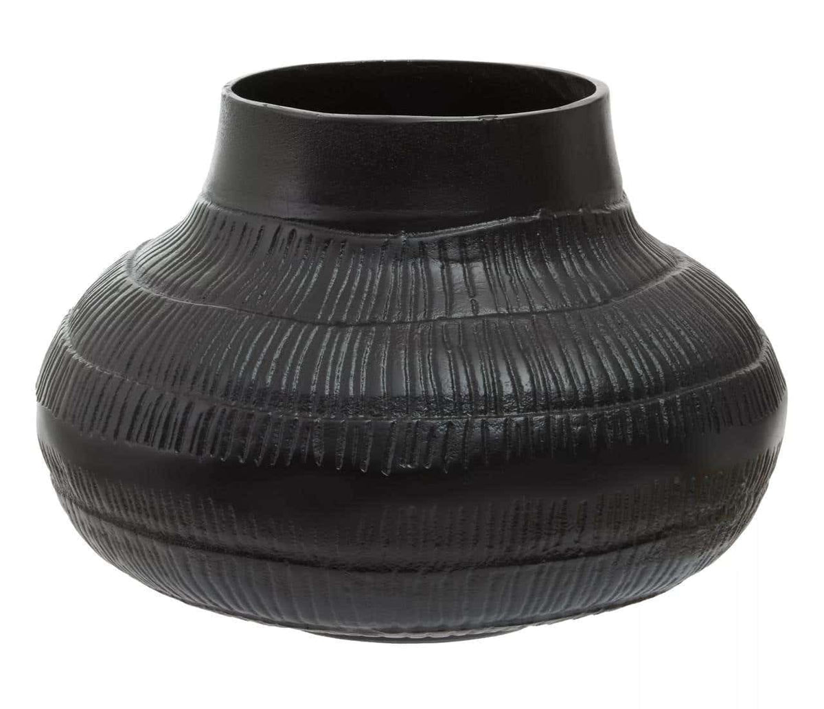 Hamilton Interiors Living Deomali Small Black Finish Vase House of Isabella UK