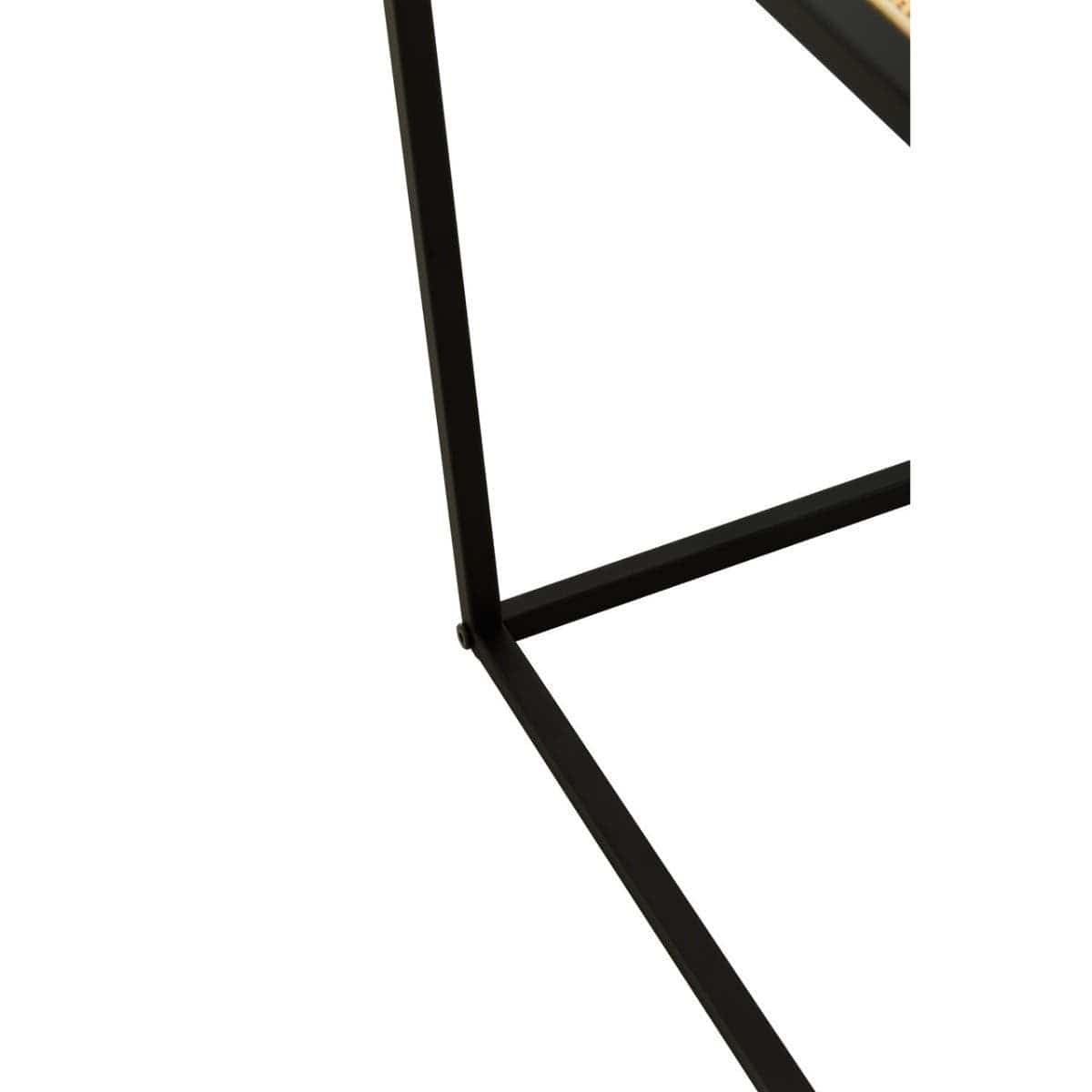 Hamilton Interiors Living Depok Rattan and Metal Square Side Table House of Isabella UK