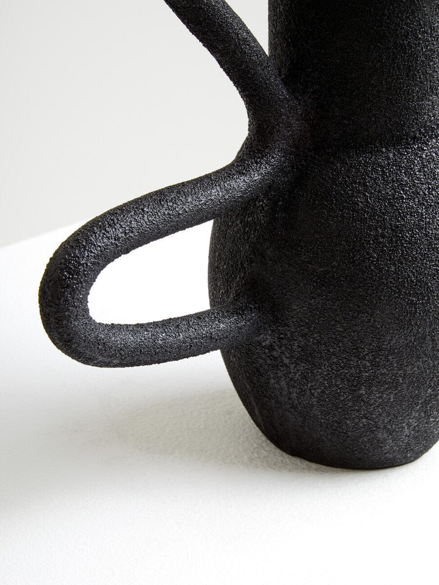 Hamilton Interiors Living Deriva Large Textured Black Vase House of Isabella UK