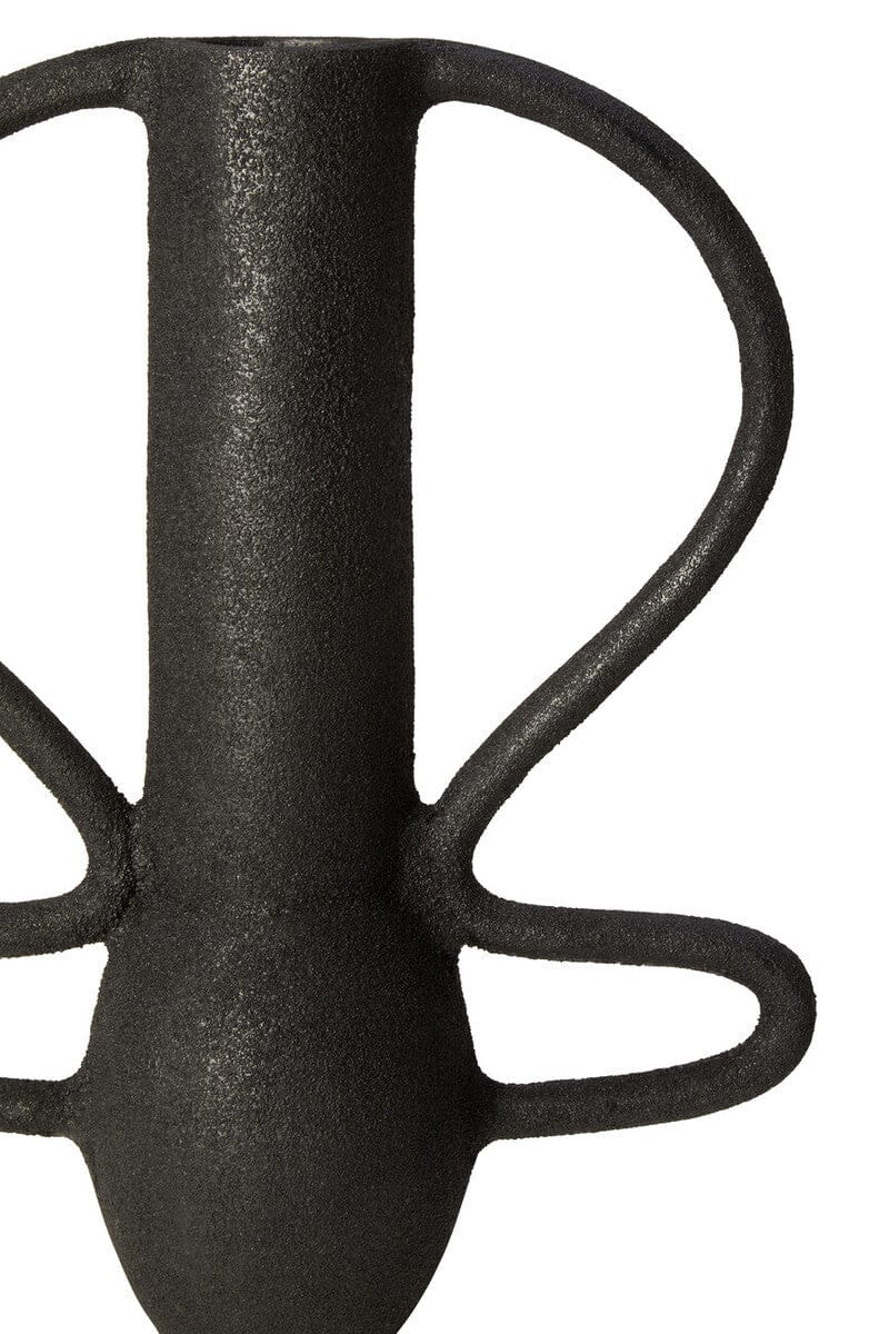 Hamilton Interiors Living Deriva Large Textured Black Vase House of Isabella UK