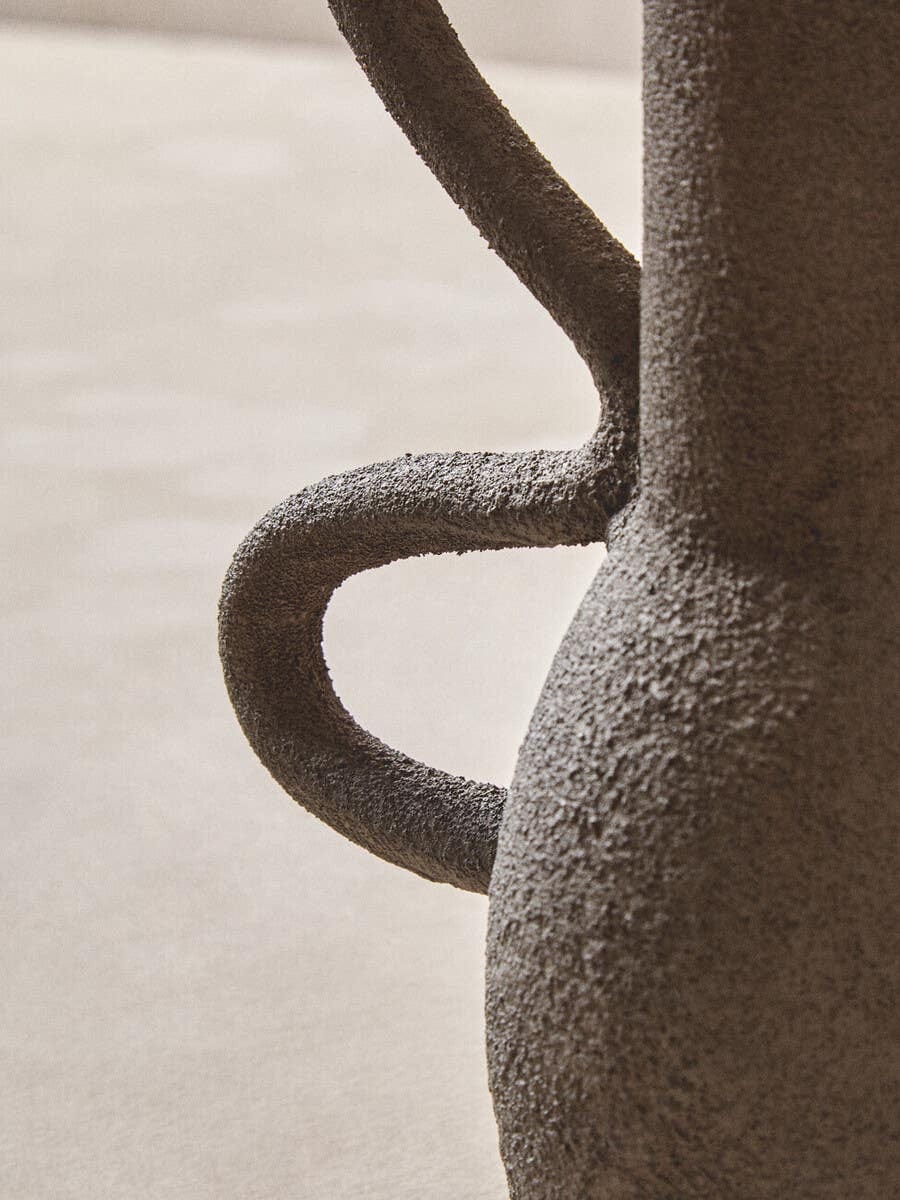 Hamilton Interiors Living Deriva Small Textured Grey Vase House of Isabella UK