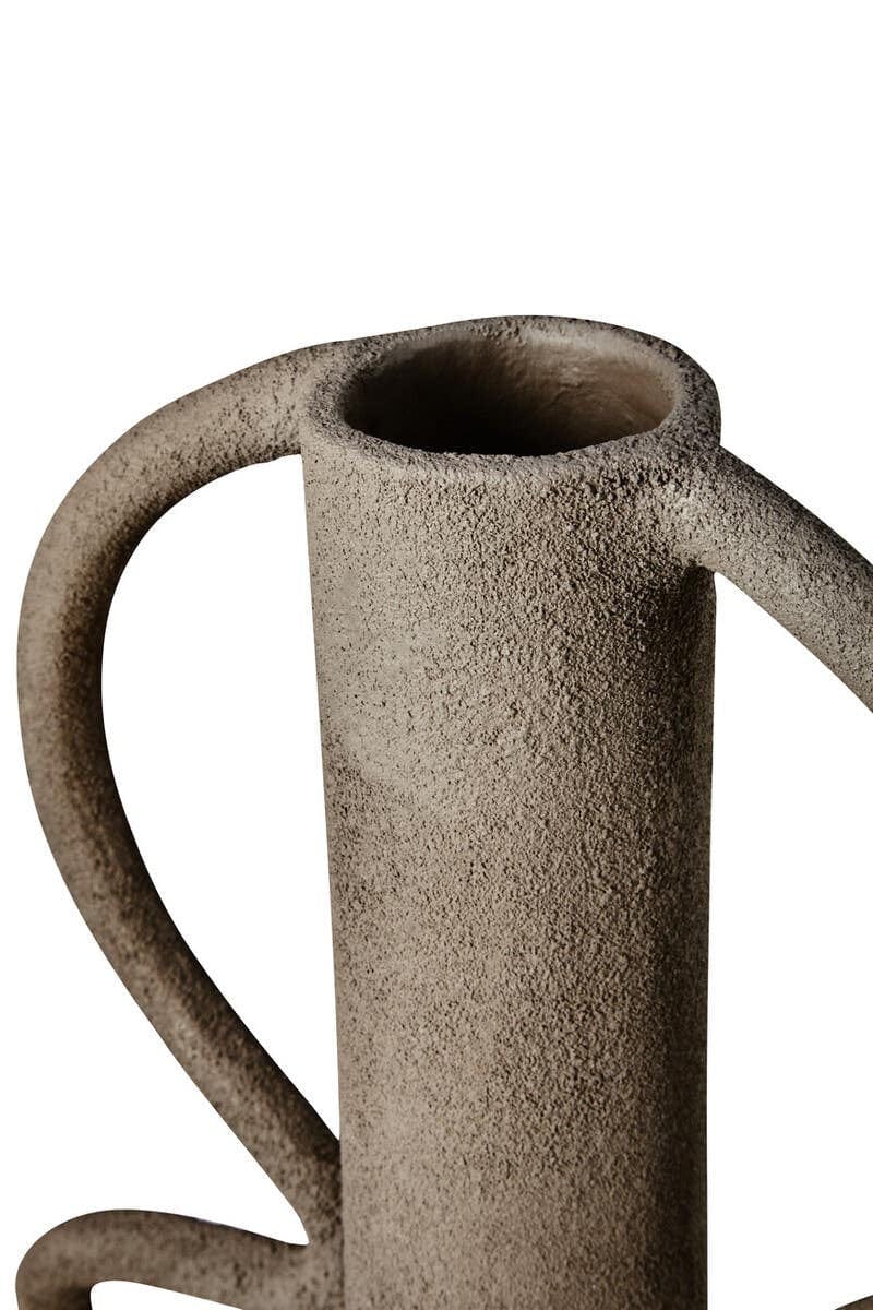 Hamilton Interiors Living Deriva Small Textured Grey Vase House of Isabella UK
