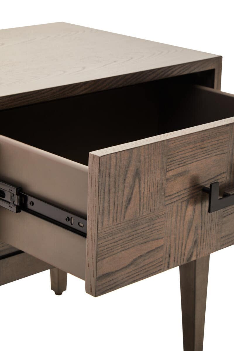 Hamilton Interiors Living Dimaro Antique Grey One Drawer Side Table House of Isabella UK