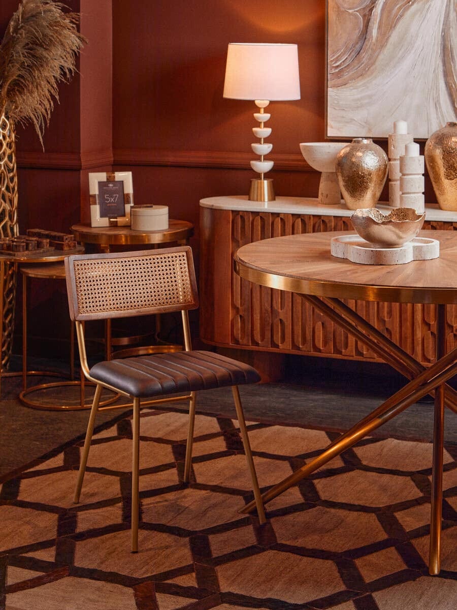 Hamilton Interiors Living Dion Large Ombre Silver and Gold Finish Vase House of Isabella UK