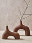 Hamilton Interiors Living Dunas Large Textured Red Abstract Vase House of Isabella UK