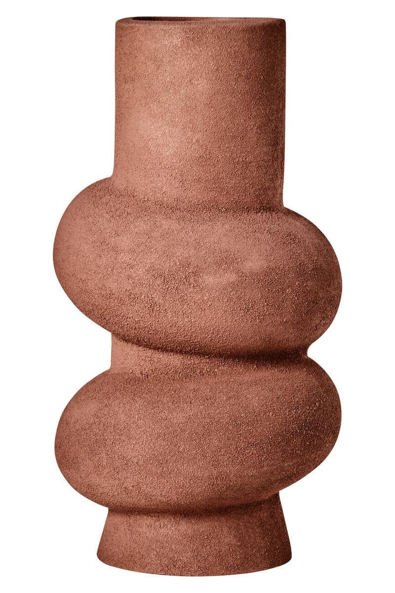 Hamilton Interiors Living Dunas Large Textured Red Bubble Vase House of Isabella UK