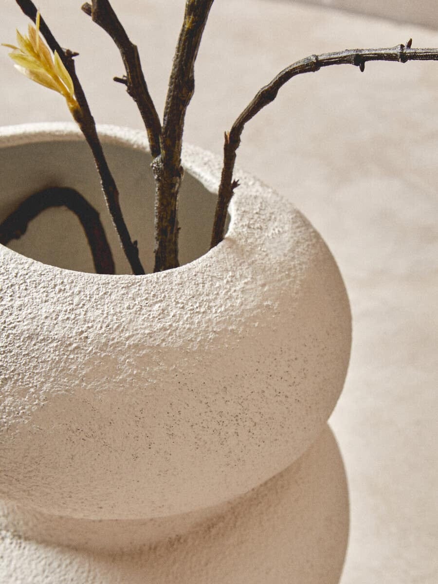 Hamilton Interiors Living Dunas Small Textured White Bubble Vase House of Isabella UK