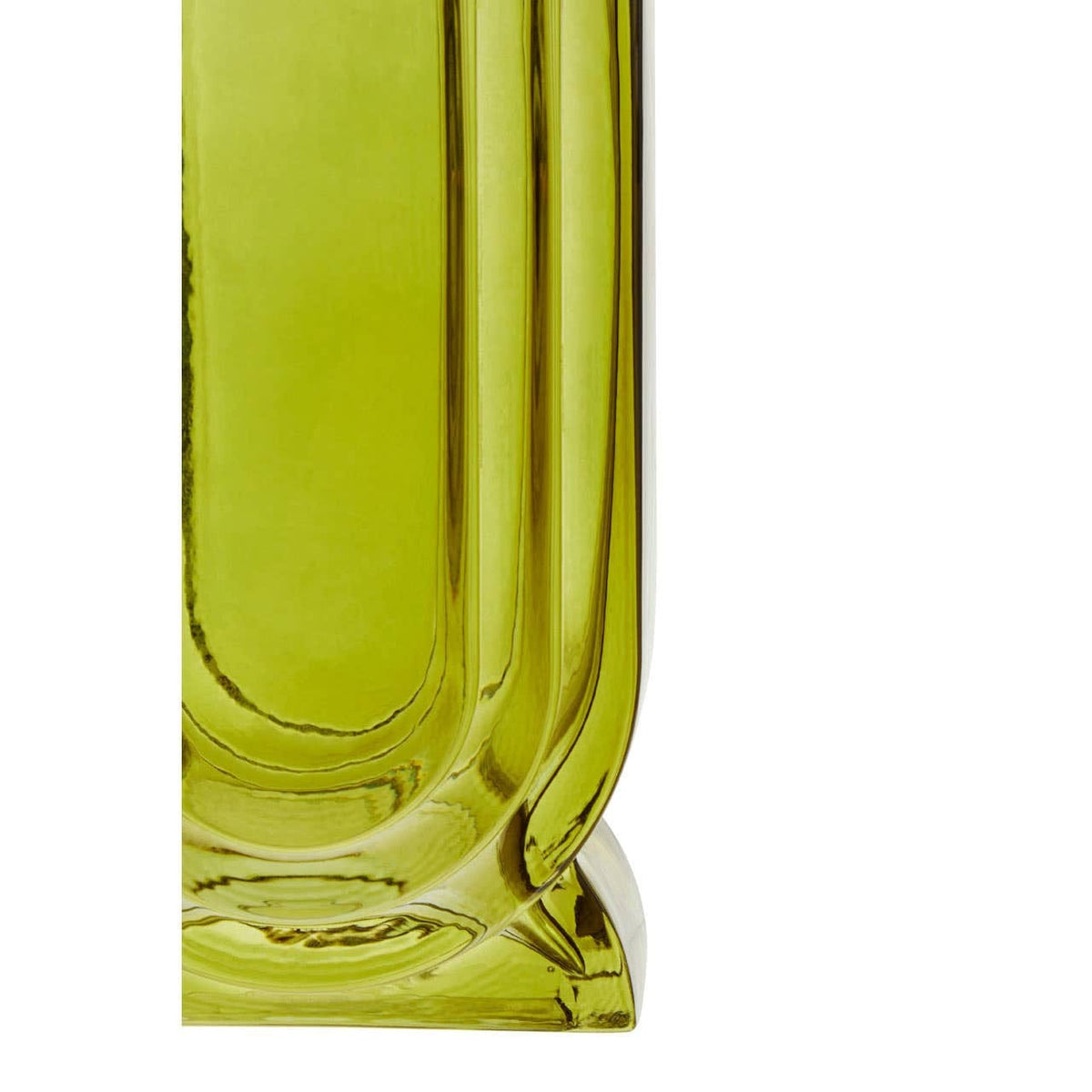 Hamilton Interiors Living Edan Small Olive Green Glass Vase House of Isabella UK