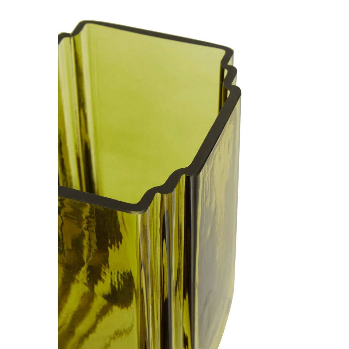 Hamilton Interiors Living Edan Small Olive Green Glass Vase House of Isabella UK