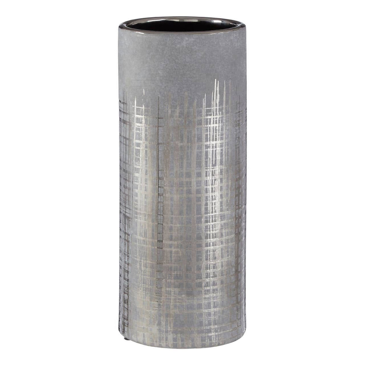 Hamilton Interiors Living Embra Small Grey and Silver Vase House of Isabella UK