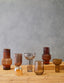Hamilton Interiors Living Esma Small Amber and Brown Glass Vase House of Isabella UK