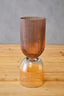 Hamilton Interiors Living Esma Small Amber and Brown Glass Vase House of Isabella UK