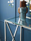 Hamilton Interiors Living Esma Small Ribbed Blue Glass Vase House of Isabella UK