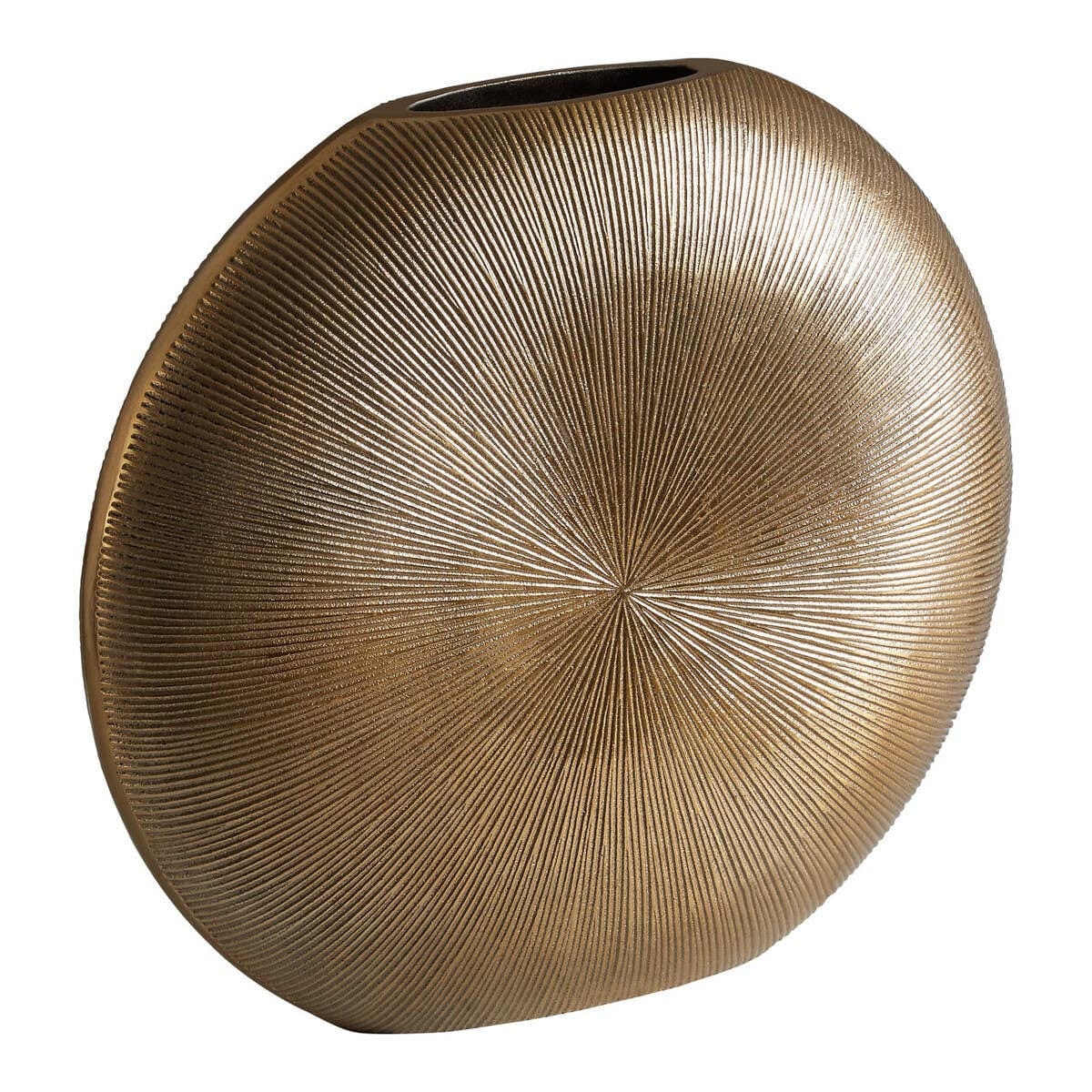 Hamilton Interiors Living Estrella Large Gold Finish Round Vase House of Isabella UK