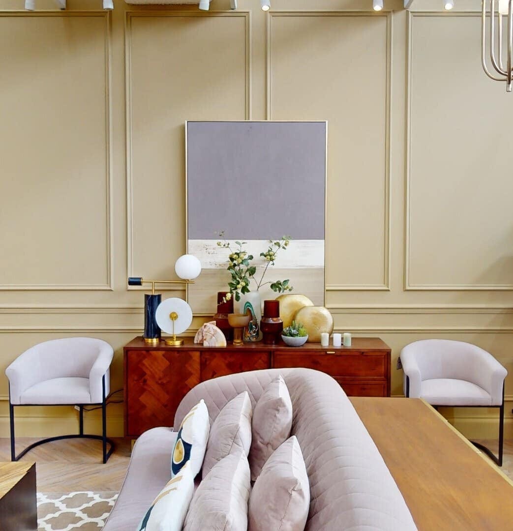 Hamilton Interiors Living Estrella Large Gold Finish Round Vase House of Isabella UK