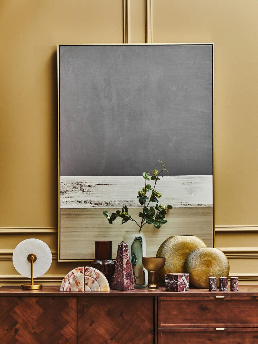 Hamilton Interiors Living Estrella Large Gold Finish Round Vase House of Isabella UK