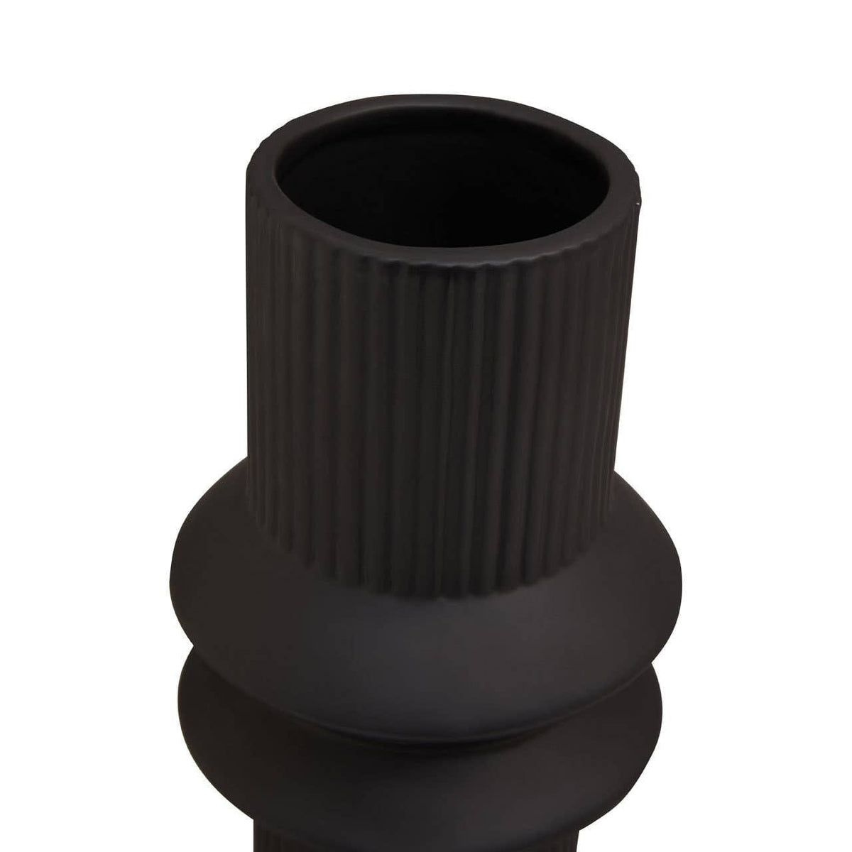 Hamilton Interiors Living Fabia Black Ceramic Vase House of Isabella UK