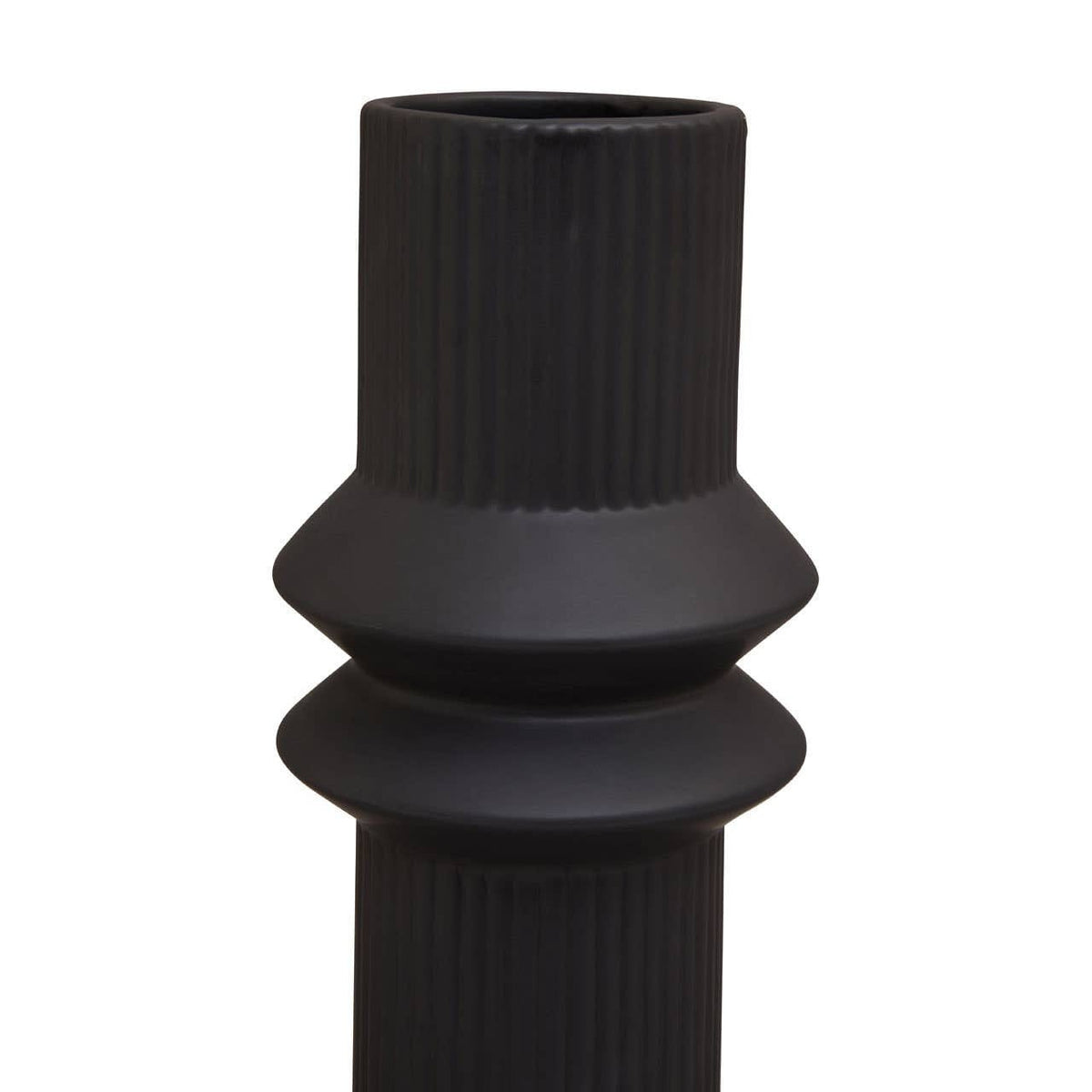 Hamilton Interiors Living Fabia Black Ceramic Vase House of Isabella UK