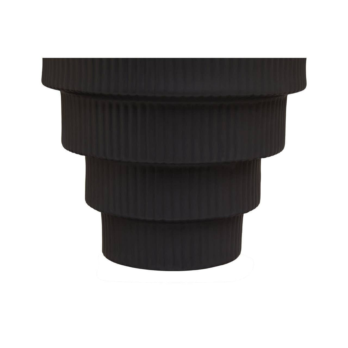 Hamilton Interiors Living Fabia Black Large Step Design Vase House of Isabella UK