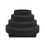 Hamilton Interiors Living Fabia Black Small Step Design Vase House of Isabella UK
