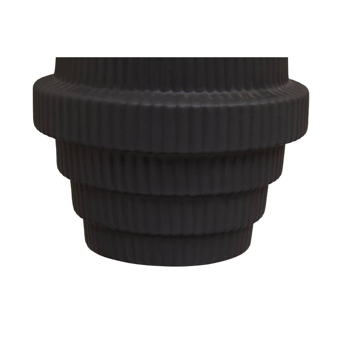 Hamilton Interiors Living Fabia Black Small Step Design Vase House of Isabella UK